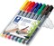 Lumocolor Universal Felt Tip Permanent Marker – 8-Pack Assorted Colors, 0.4mm Super Fine Tip, Refillable – Writes on Paper, Film, DVDs/CDs, Vellum